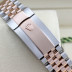 Rolex Datejust 36 Ref 126281 18K Rose Gold Steel Rhodium Roman Diamond Bezel